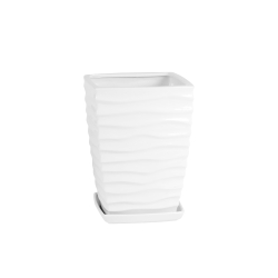 Doniczka Kwadrat Duna wys. 33cm, średnica 24cm - Doniczka Kwadrat Duna to ceramiczna doniczka, która wyróżnia się wyjątkowym kształtem u podstawy z kwadratem.